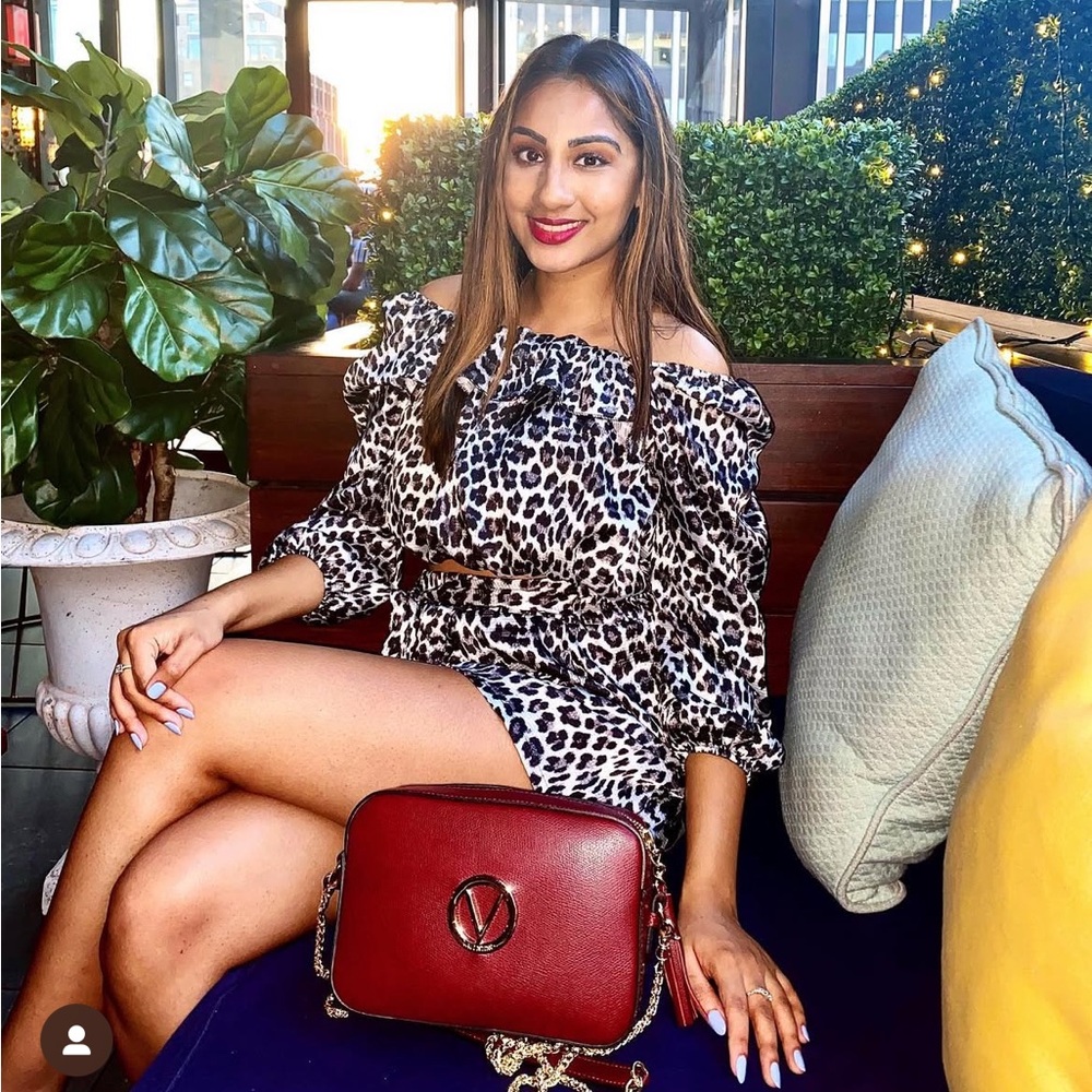Boohoo leopard print top and shorts set